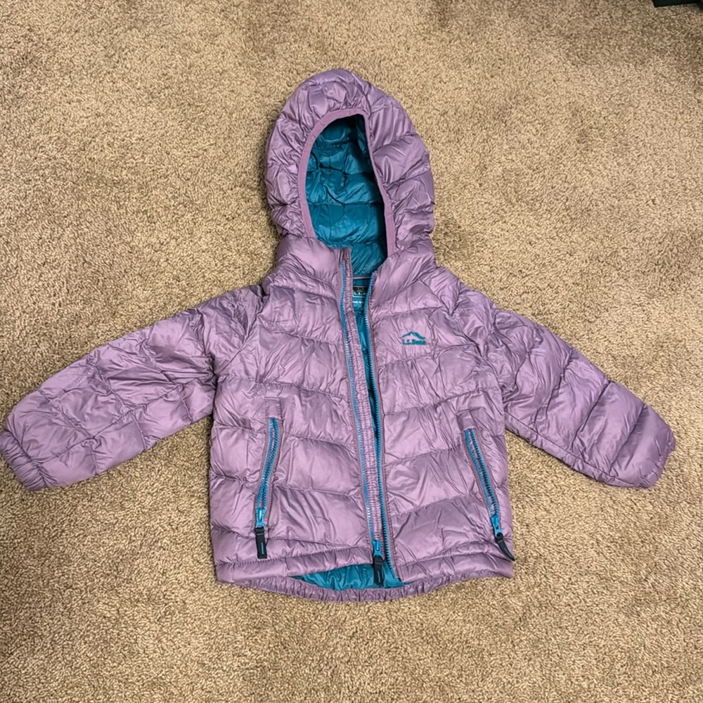 LL Bean Down Purple Jacket- 2T